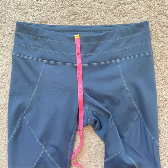 Athleta Mesh Sonar Capri Blue Athletic Crop Leggings Size Small Tall - Picture 12 of 16